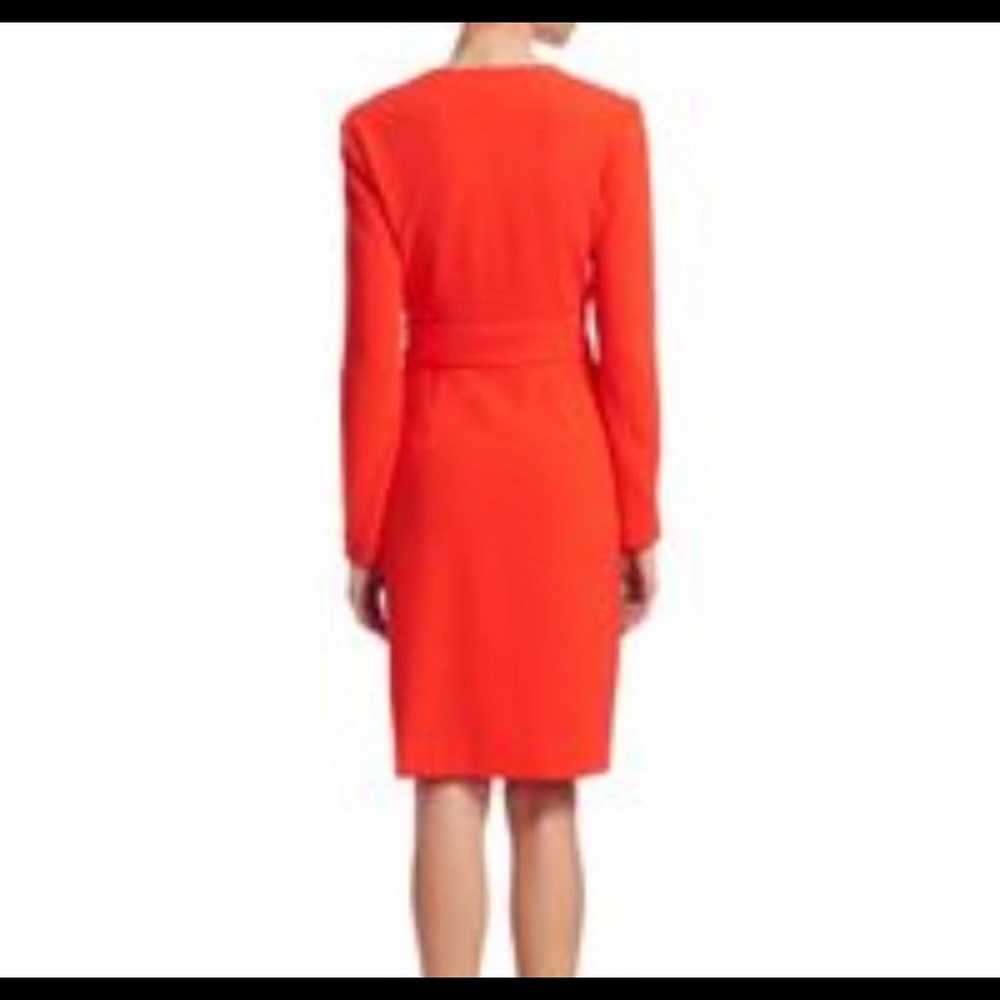 Diane Von Furstenberg A-line Brire Dress - Bright Red/ Orange- Sz 12